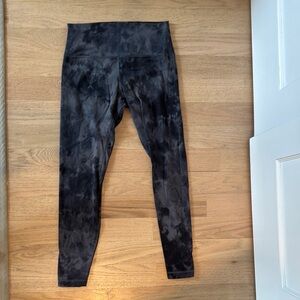 Lululemon Black Tie-Dye Leggings